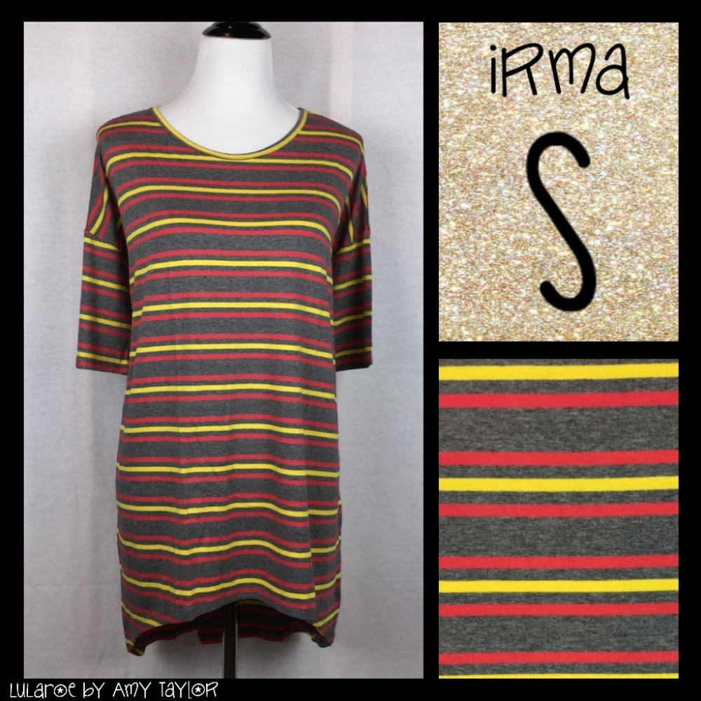 NWT LuLaRoe Irma Tunic - Stripes - S